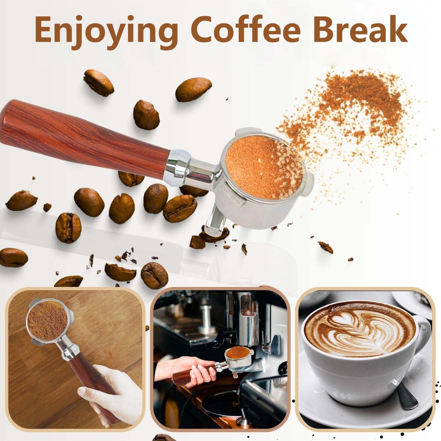 Siebträger 51mm, Doppel Auslauf 3 Ohren Portafilter Kompatibel mit Delonghi Dedica EC680/EC685/EC785/EC820/EC850/EC860, Edelstahl SiebträGer Filterhalter