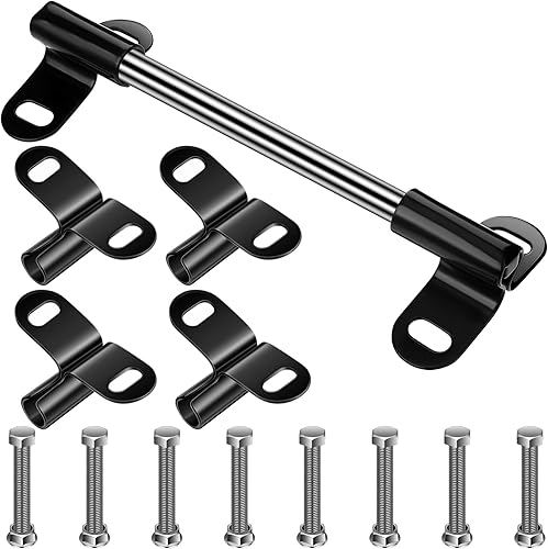 Jutom Juego de soportes de eje de carretilla compatible con ejes de carretilla de 58 pulgadas de 10 x 0.63 pulgadas, eje de carretilla resistente, 4