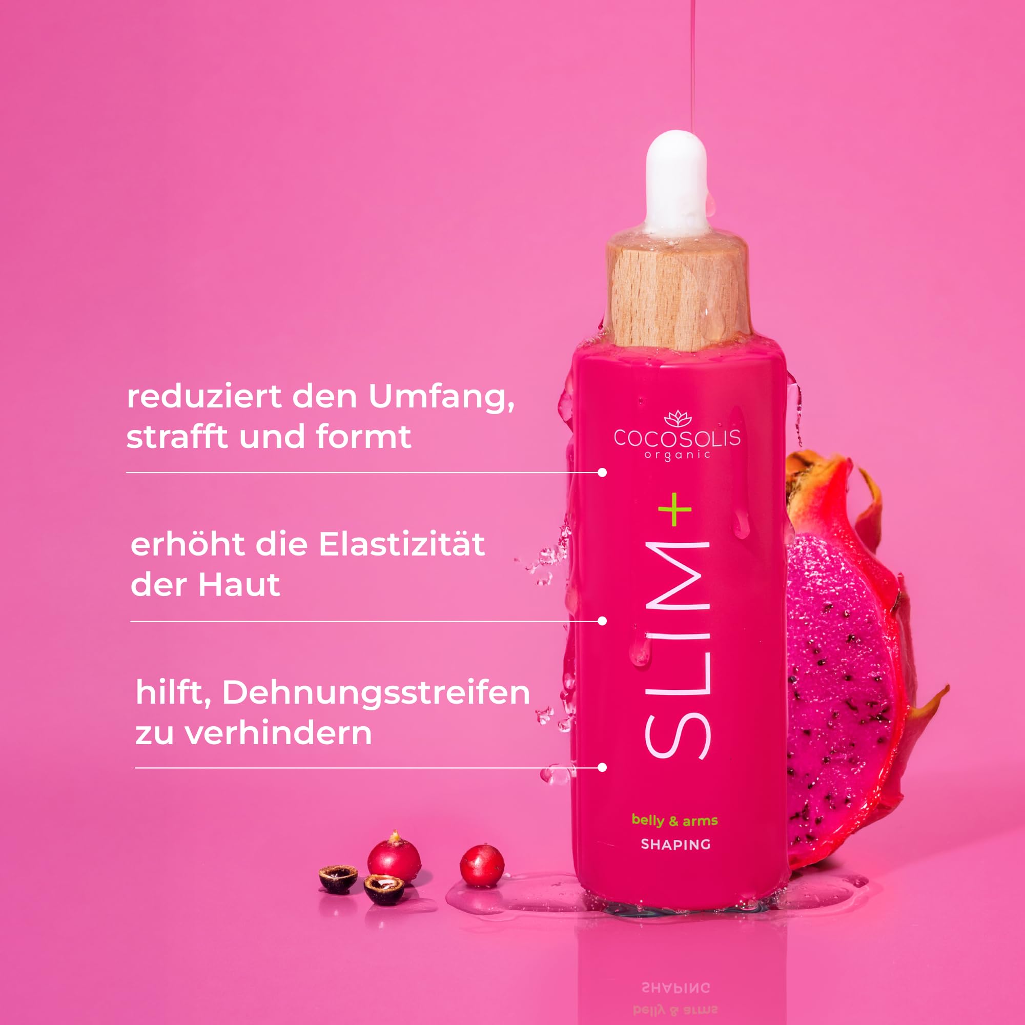 COCOSOLIS SLIM+ Shaping Serum-Konzentrat Wirkt gezielt gegen Fett, schlaffe Haut und Dehnungsstreifen, glättet und strafft die Haut am Bauch und an den Armen
