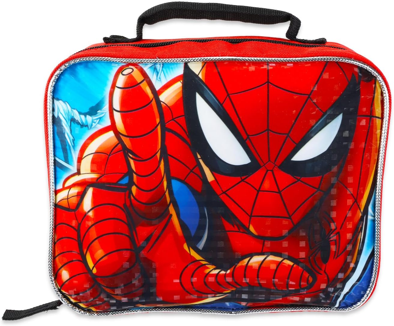 Marvel Spiderman Backpack with Lunch Box Set - Spiderman Backpack for Boys 4-6, Spiderman Lunch Box, Water Bottle, Stickers, More | Spiderman Backpack for Kids - Image 3