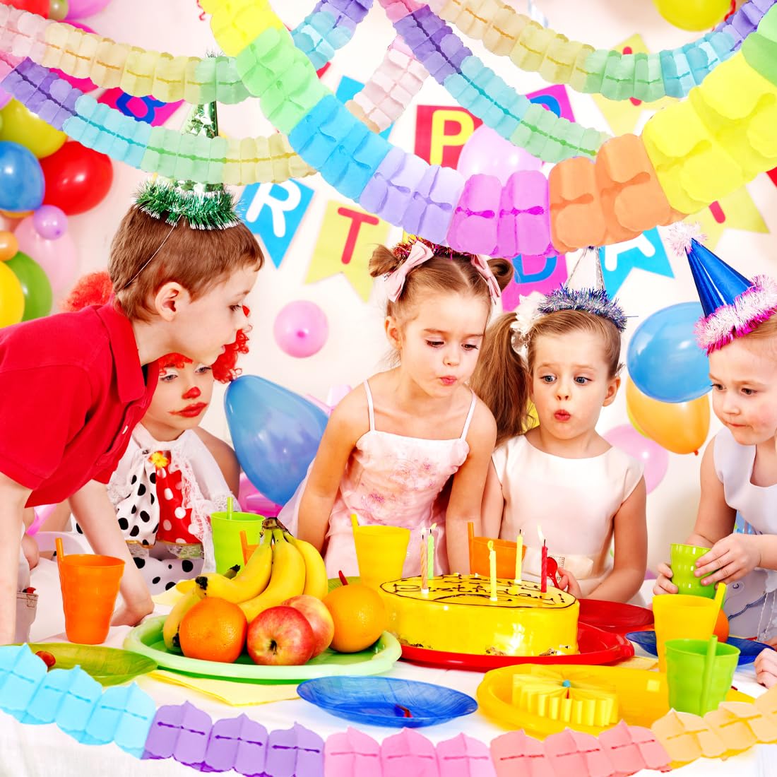 Ovanda Lot De 4 Bannières En Papier Pour Décoration De Mariage