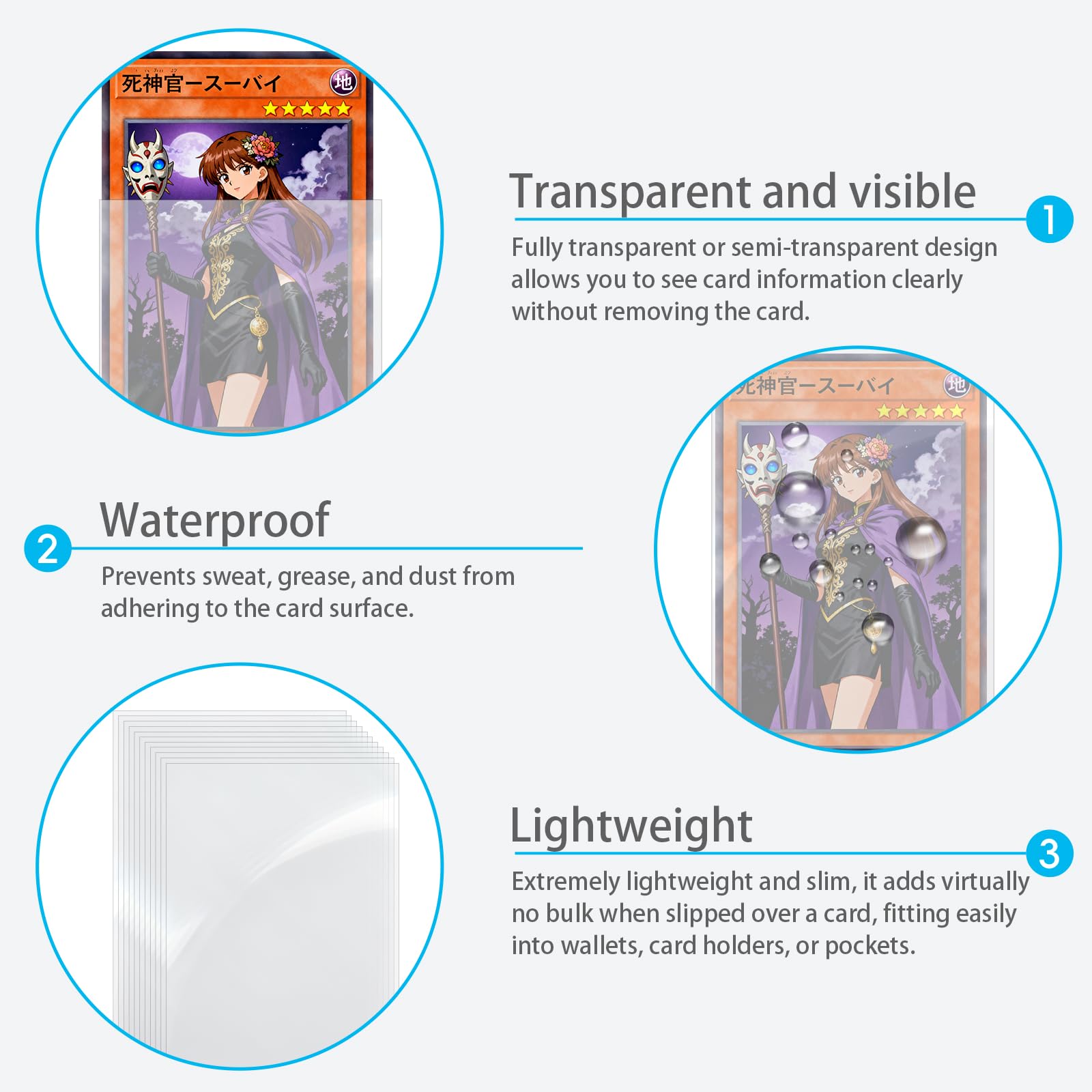 300 Stück Sammelkarten Hüllen, Transparente Sammelkartenhüllen - Image 3