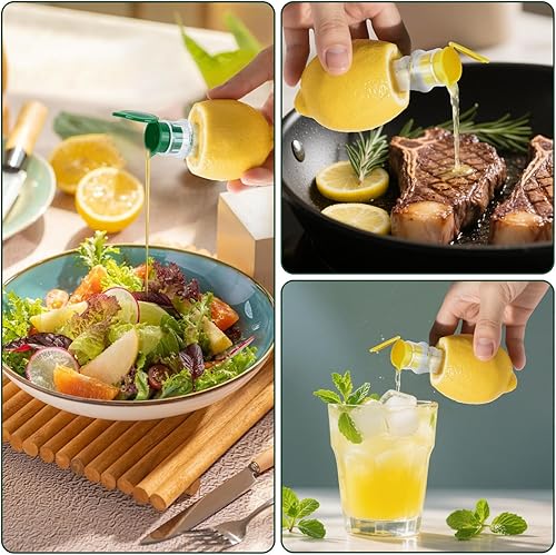 Miniatura 6 de Exprimidor de limón con tapa de rosca, 4 exprimidores manuales con filtro integrado, exprimidor de lima para naranja limón, lima, portátil, fácil de