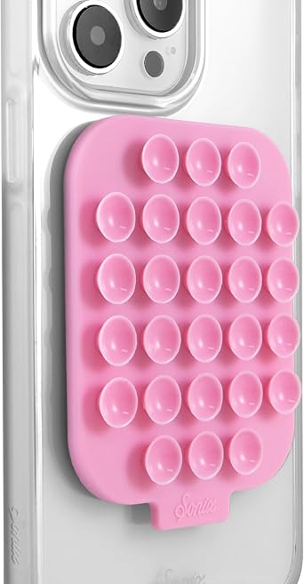 Sonix x Sanrio Case + Magnetic Silicone Suction Cup Phone Mount (Pink Rose) for MagSafe iPhone 16 Pro | My Melody x Strawberry Shortcake