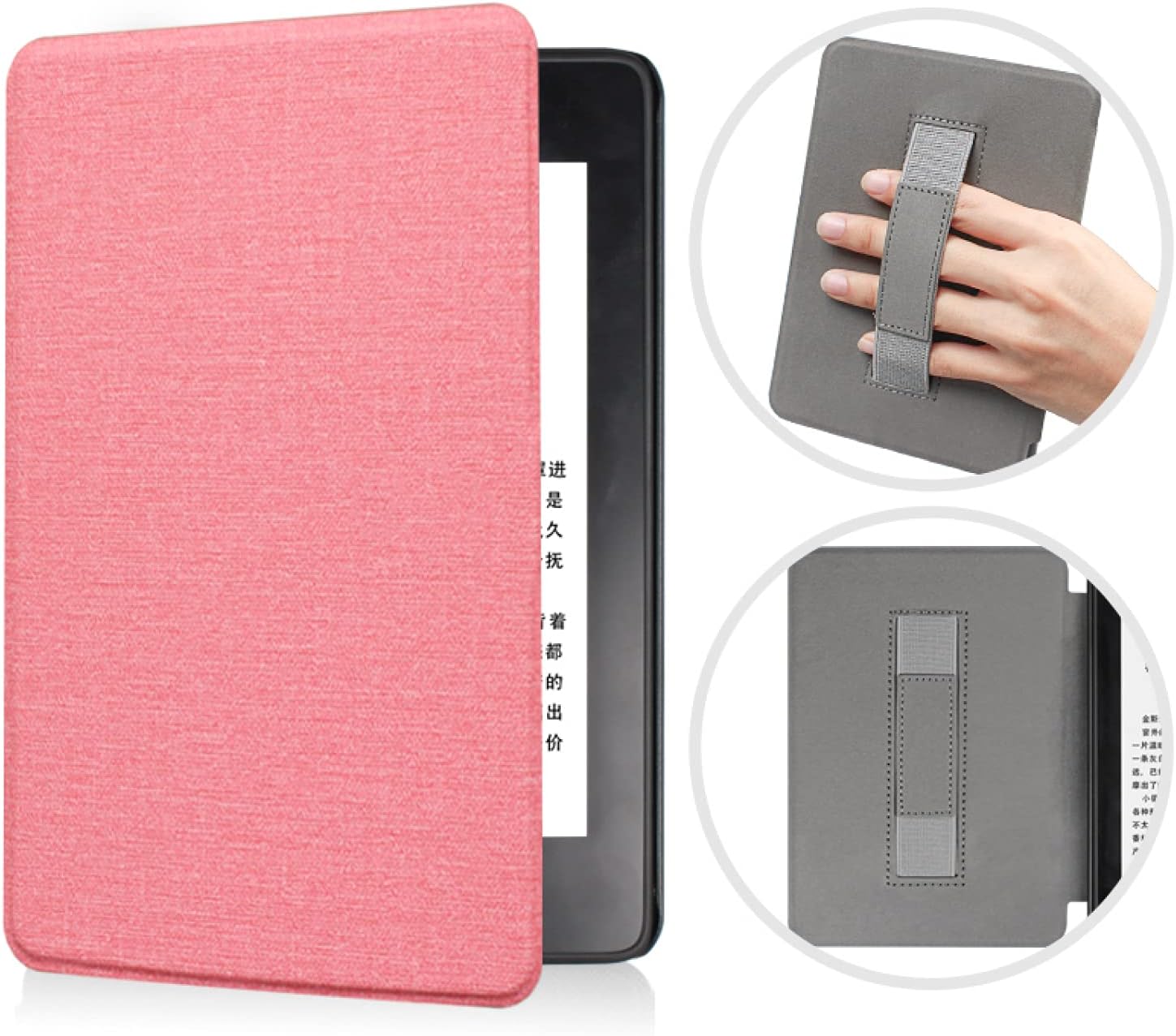 YYS Case for Kindle Paperwhite 10th Generation 2018 Released - with Hand Strap, Durable Leather Cover with Auto Wake/Sleep, Only Suitable for Model PQ94WIF
