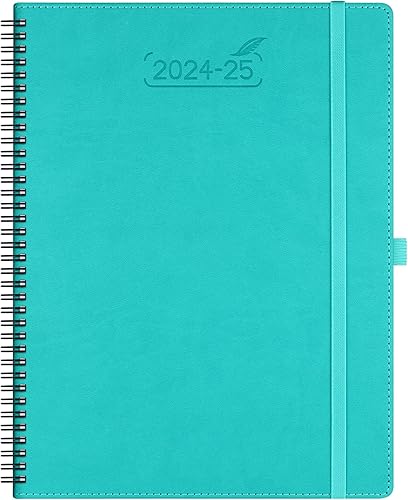 Agenda 2024 de BEZEND, calendario A4 de 8.5 x 11 pulgadas, agenda diaria, semanal y mensual, encuadernada en espiral, papel de 3.53 ozm certificado