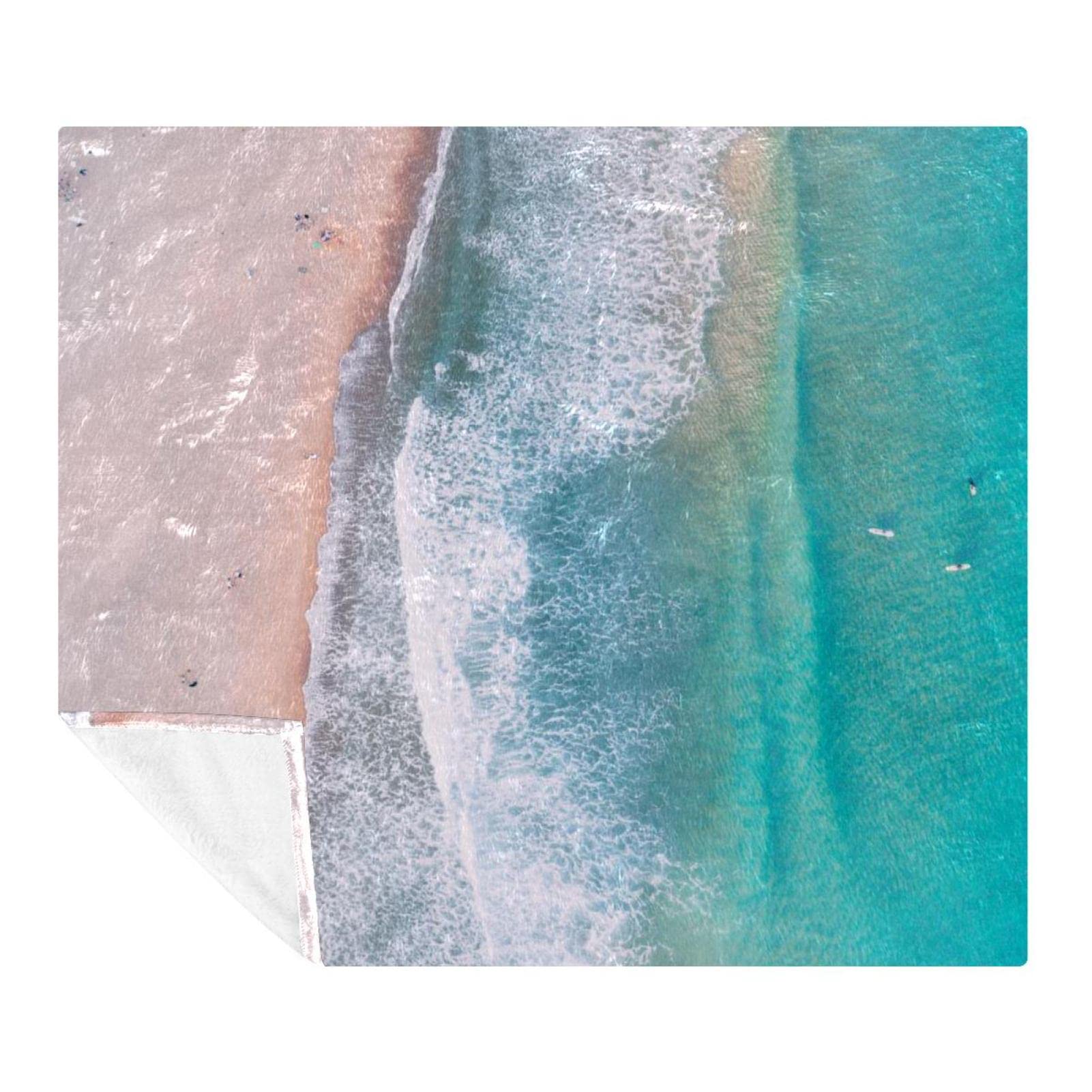 Manta de forro polar, súper suave y lujosa, color verde y azul