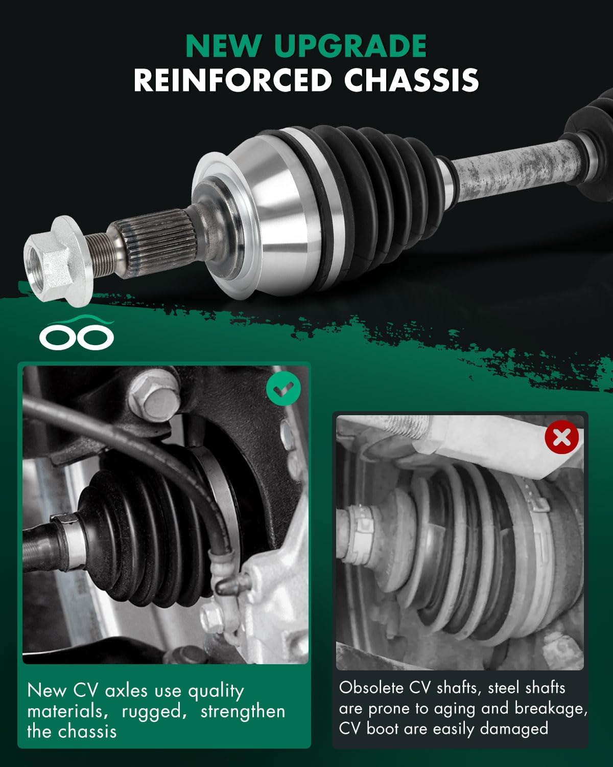 Front Left Cv Axle Shaft Assembly 2010-2016 For Buick Lacrosse 2011-2017 For Buick Regal 2014-2018 For Chevrolet Impala 2013-2015 For Chevrolet Malibu 2016 For Chevrolet Malibu Limited 66-1541