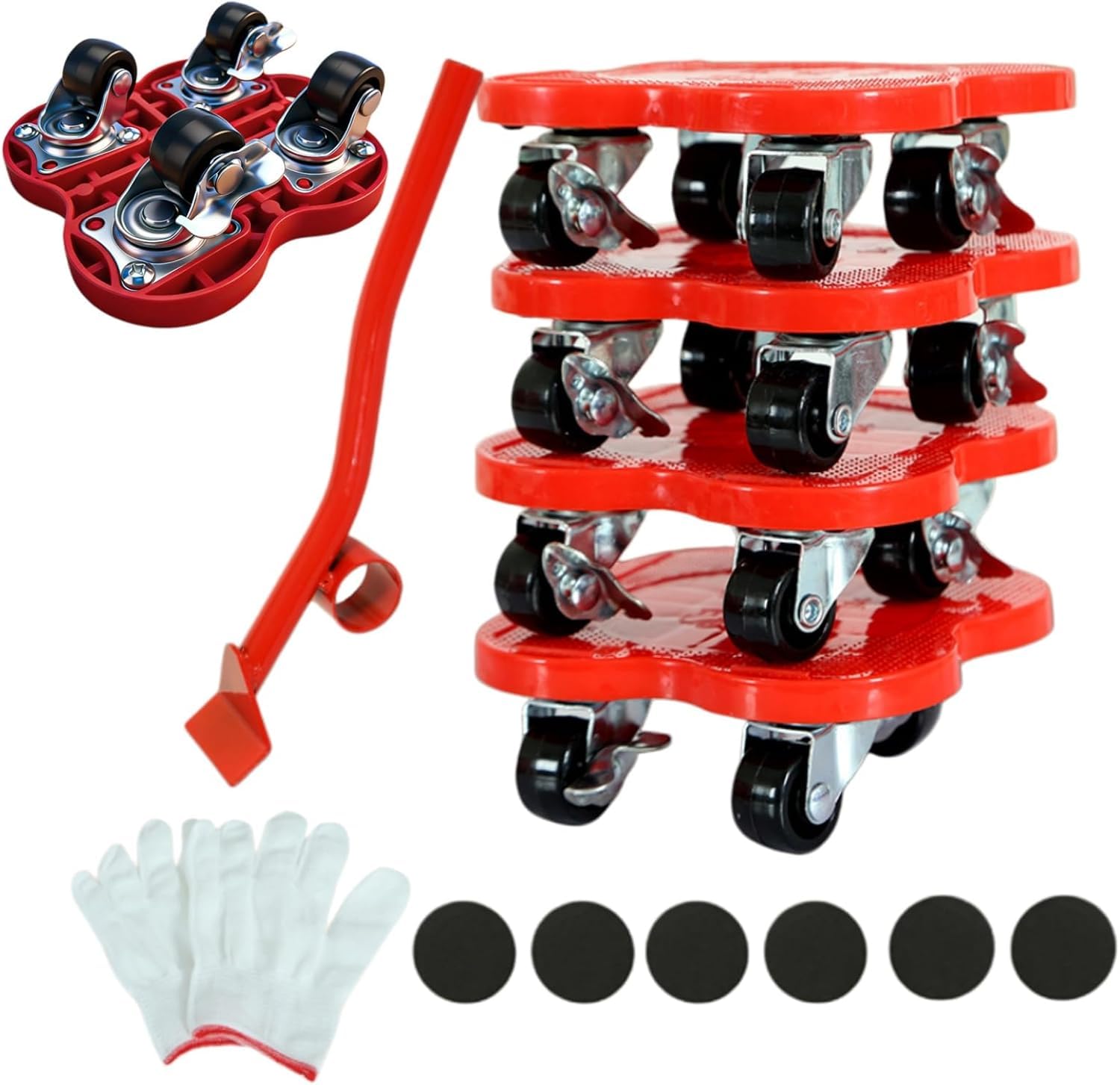 Furniture Movers, 400KG Furniture Sliders Capacity with 4 Wheels Moving Wheels Set Furniture Rollers for Heavy Appliance Refrigerator Sofa Heavy Items
