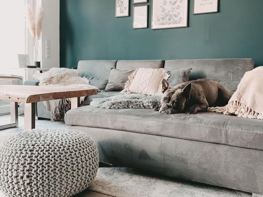 Beliani Trendy Ottoman in Hellgrau Baumwolle 50x35 cm Conrad