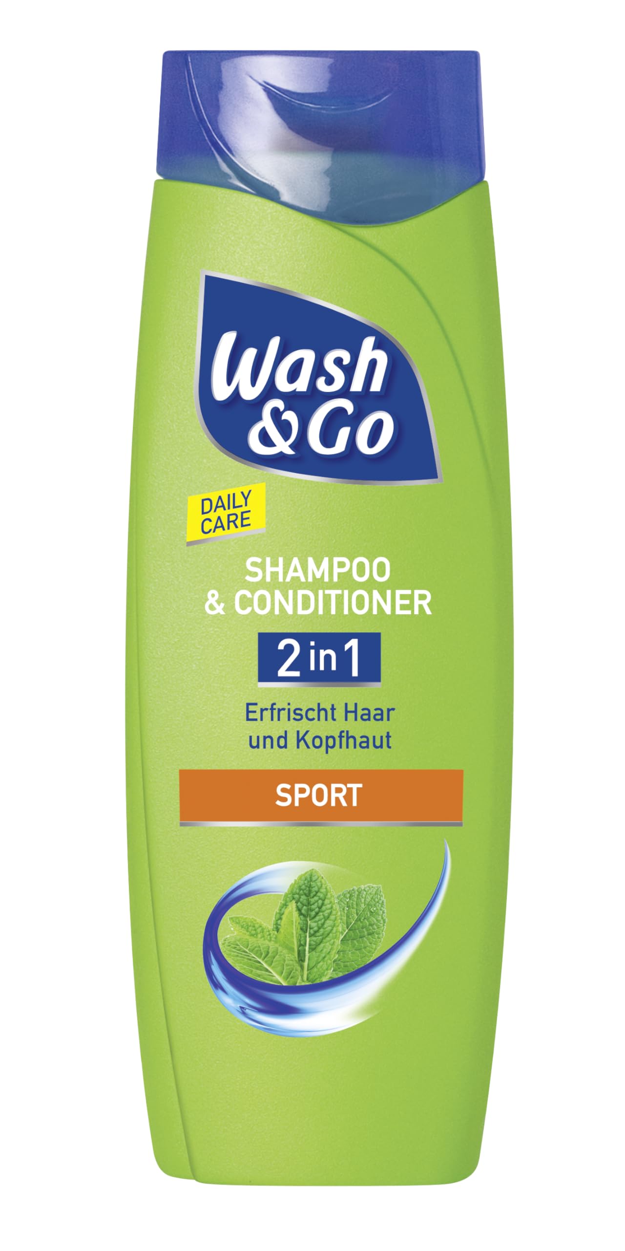Wash & Go 2in1 Shampoo & Conditioner Sport | tägliche Haarpflege erfrischt Haar & Kopfhaut | 400ml