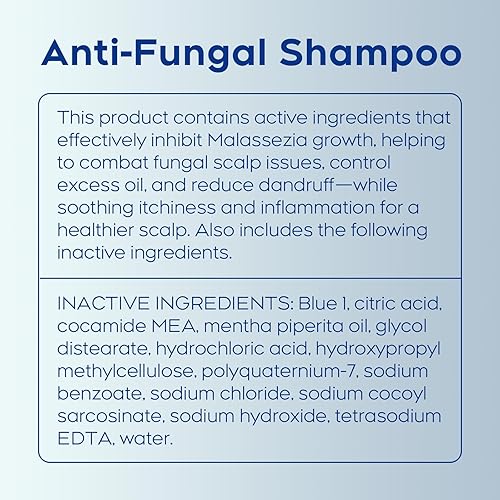 Miniatura 9 de Champú anticaspa y antifúngico, para dermatitis seborreica, foliculitis, psoriasis del cuero cabelludo, alivia la picazón del cuero cabelludo, la