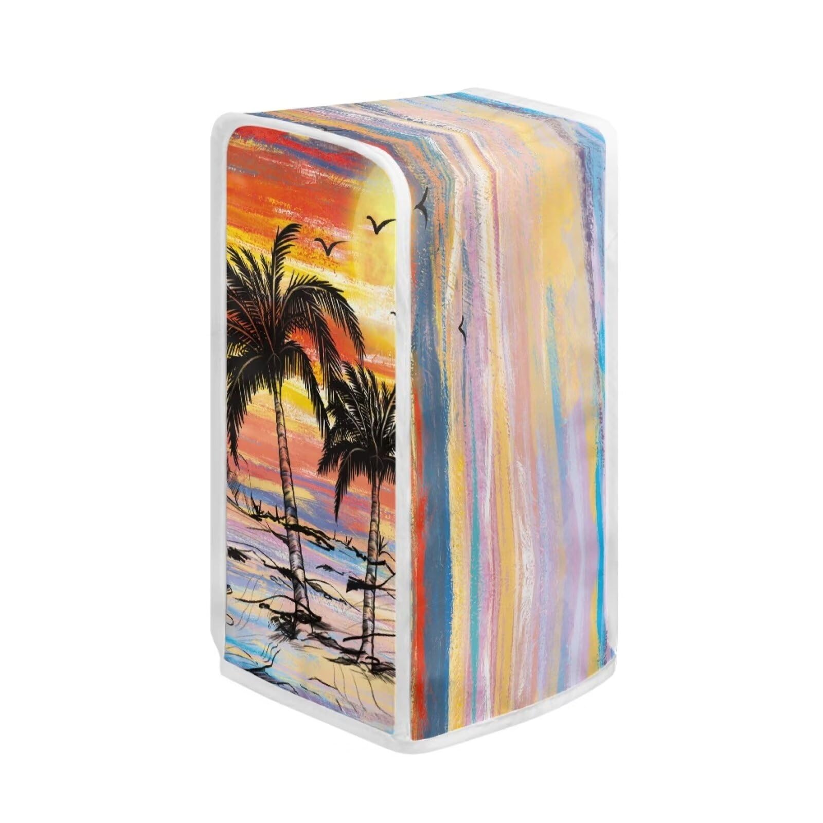 Pzuqiu Palm Tree Can Opener Cover Printed Can Opener Protector Dust Cover for Electric Can Opener Small Appliance Cover for Kitchen