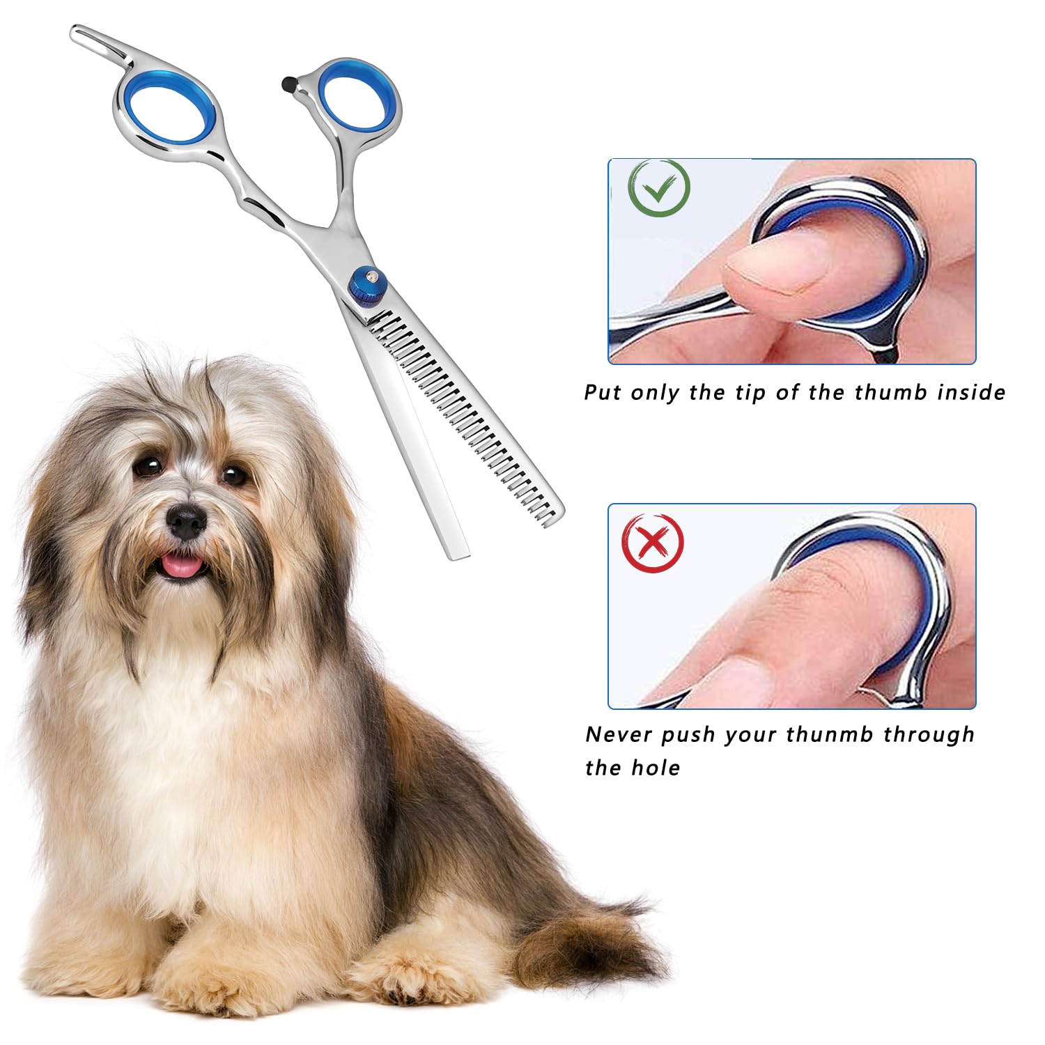 MEIHE Kit de Ciseaux de Toilettage pour Chien Chat