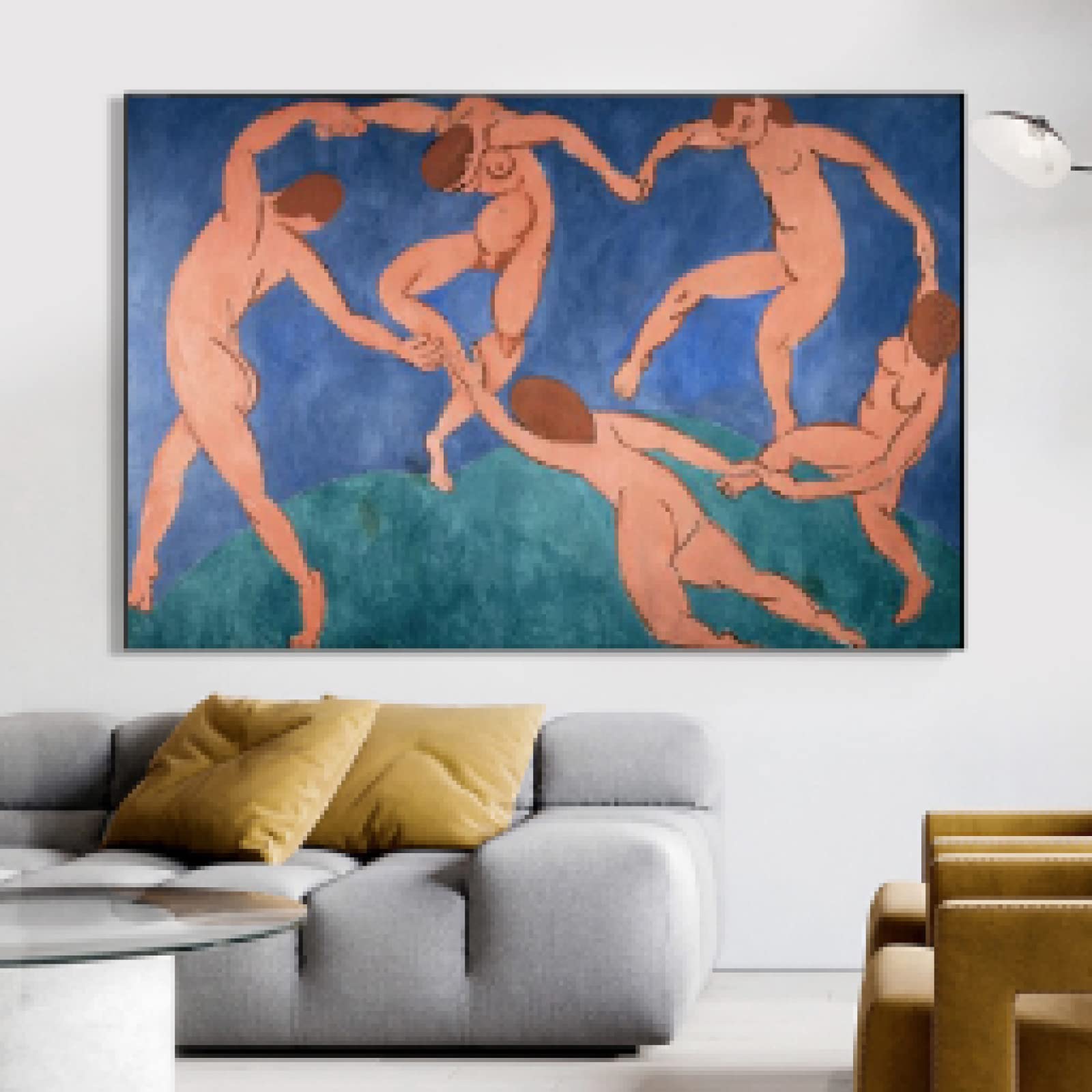 Zhadongli Art No Frame The Dance By Henri Matisse Canvas Painting Abstract Posters And Prints Wall Art Picture For Living Room Home Decoration 40X50cm(16X20in) Frameless
