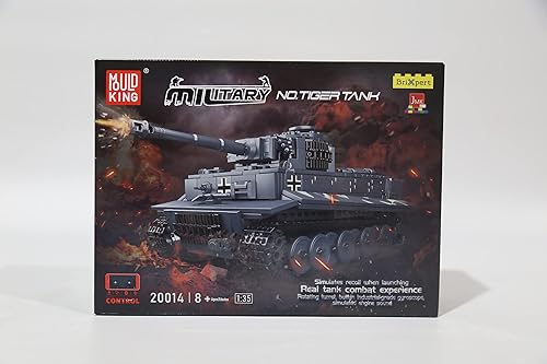 Miniatura 8 de Mould King MOC - Juego de bloques de construcción de tanque de tigre, control remoto por aplicación, kit de bloques de construcción de vehículos