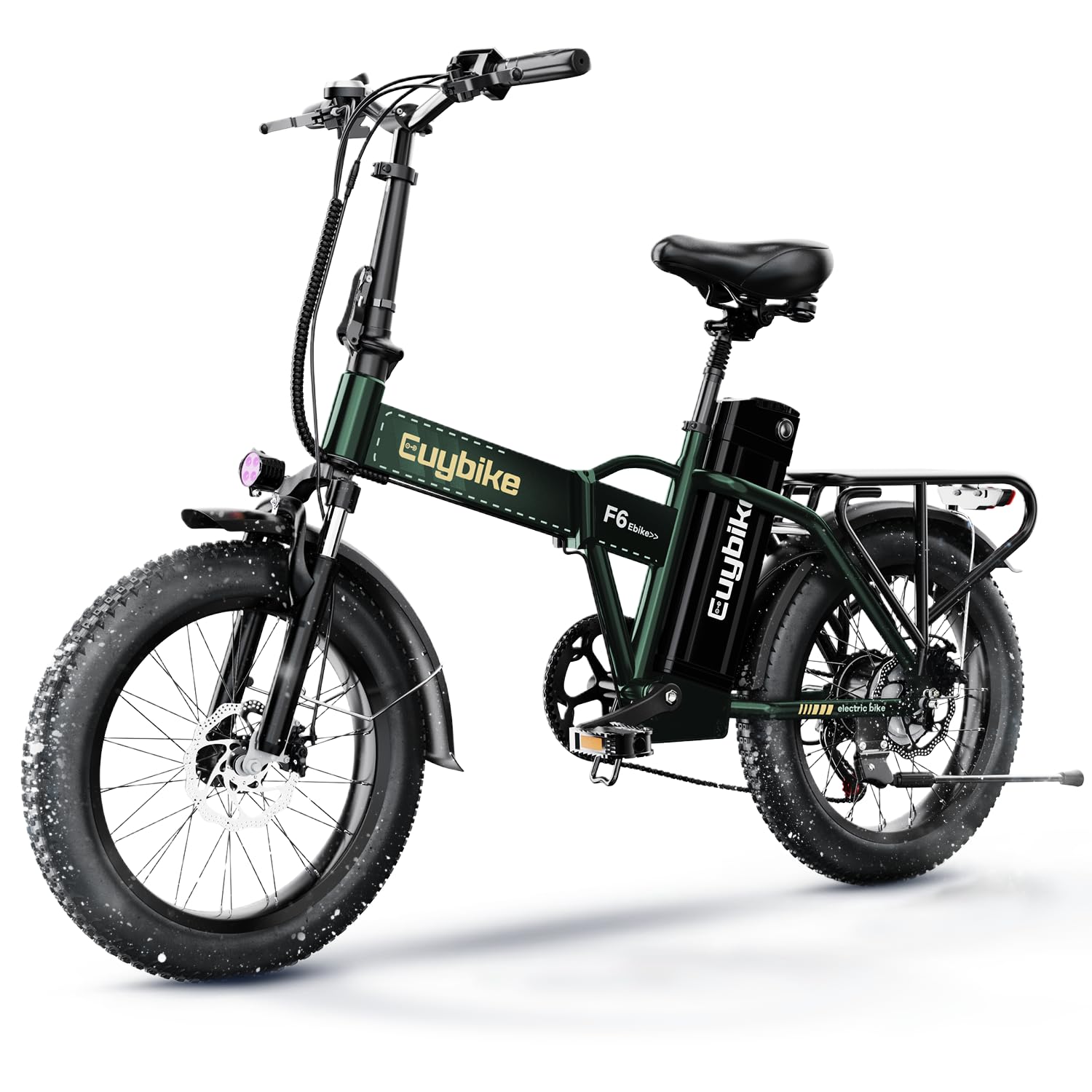 1000W Folding Electric Bike, 48V 20AH Large Removable Battery E Bike, 30+MPH, 80 Miles Max Range, 20" Fat Tire Electric Bike for Adults, Adult Electric Bicycles for Commute Beach Snow