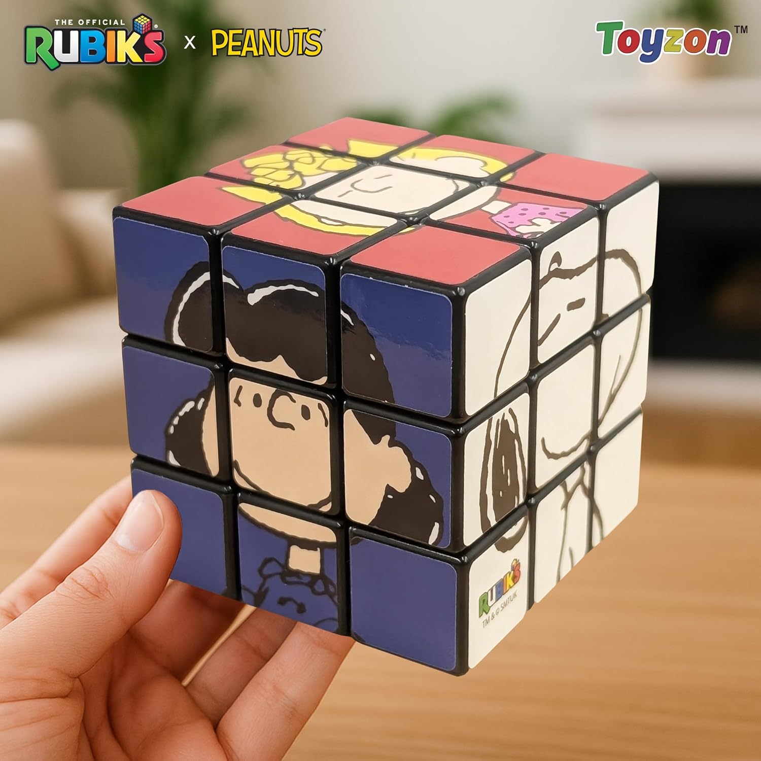 Compatible with Rubik’s Cube – Peanuts Themed Rubik's Cube 3x3 Speed Cube – Featuring Charlie Brown, Snoopy, and Official Characters Plus Iconic Symbols from The Beloved Comic Strip Series