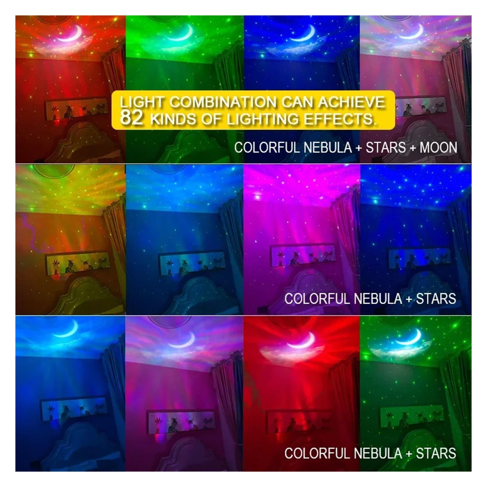 Ulepszona Lampa Nocna Galaxy Astronaut Starry Nebula Moon Ceiling Sky Projector Light Z Timerem I Pilotem Bluetooth Speaker Przezroczysty Obrazowanie