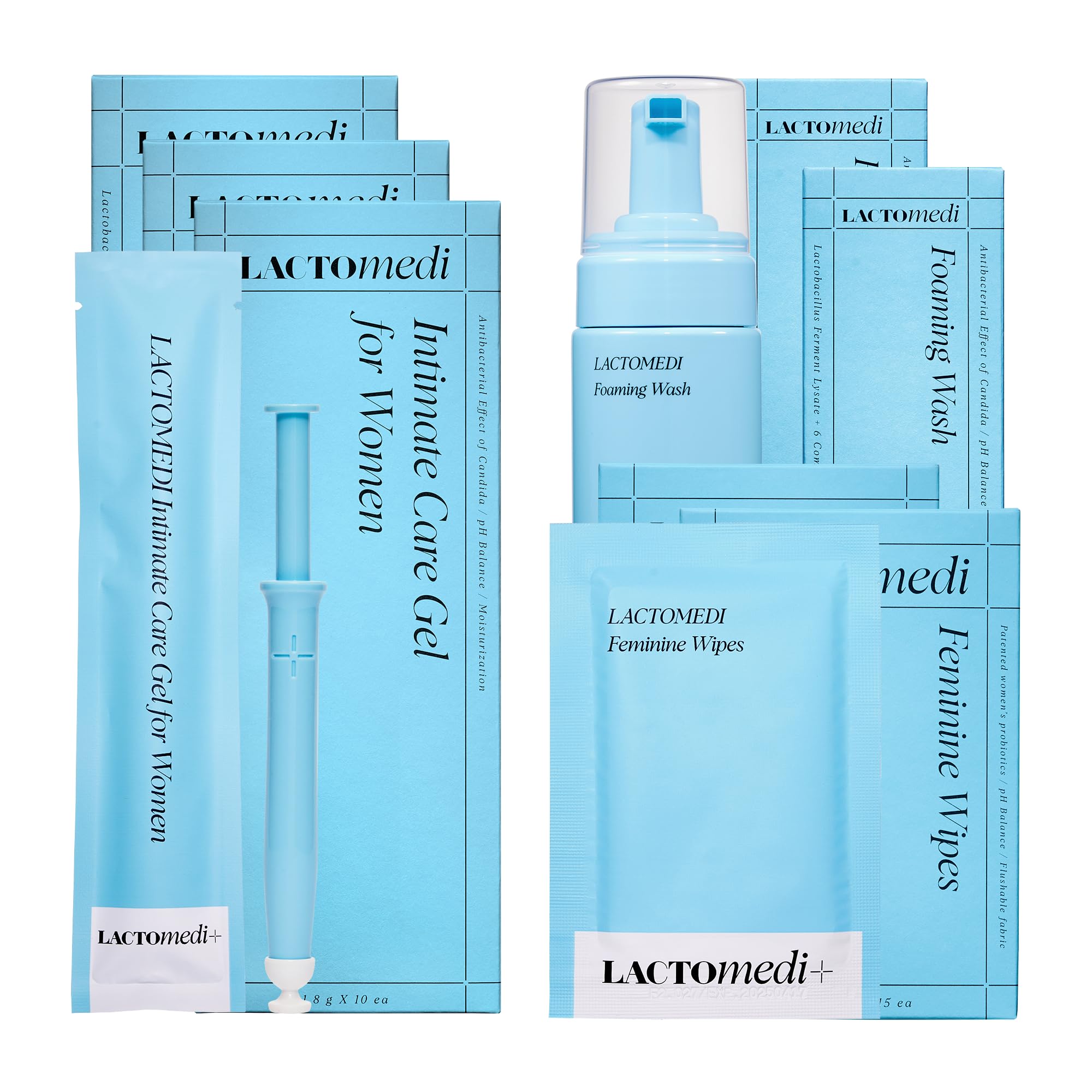 LACTOMEDI Total Care Set Intimate Care Gel 10pcs Intimate Care Gel 3boxes Feminine Wipes 2boxes Foaming Wash 2ea