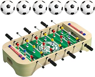 Mesa De Fútbol - Futbolín De Escritorio, Juego De Partidos De Madera | Futbolín Interactivo Clásico, Juego De Estrategia para Padres E Hijos, Juego Multijugador para El Hogar.