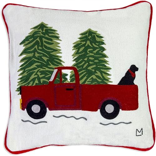 Miniatura 3 de Chandler 4 Corners Almohada Decorativa de Lana con Diseño de Árbol Elegante Tejida a Mano por Artista (18 x 18 pulgadas) Almohada de Navidad para