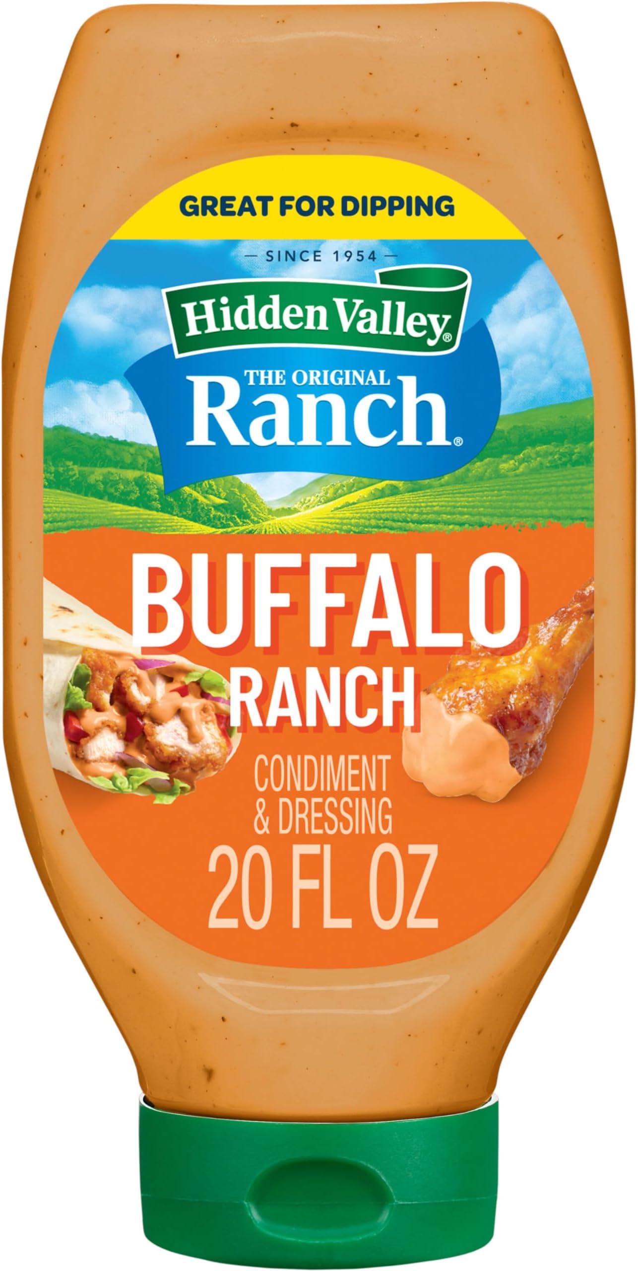 HIDDEN VALLEY Easy Squeeze Buffalo Ranch Topping and Dressing, 20 FZ