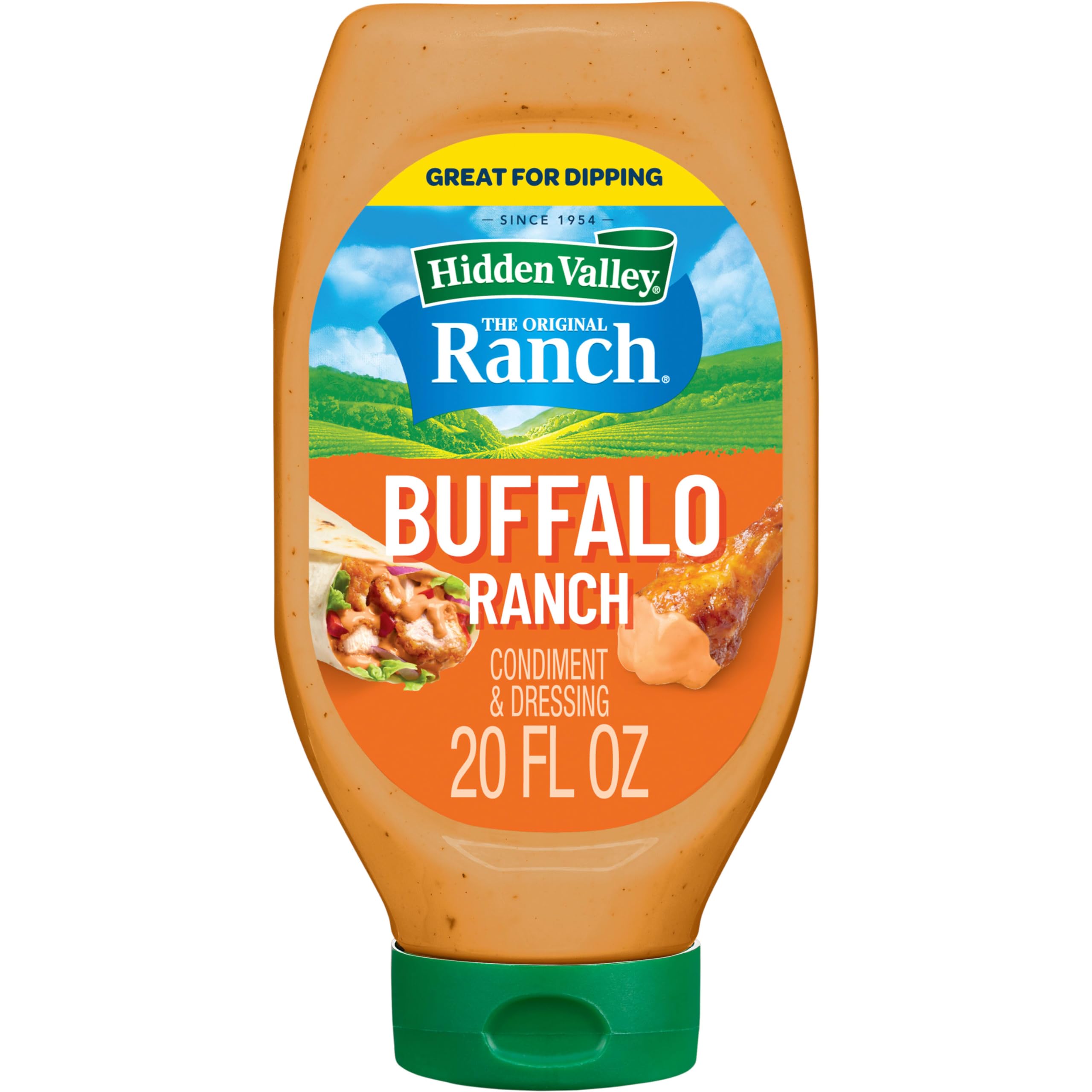 Hidden Valley Easy Squeeze Buffalo Ranch Topping and Dressing, 20 Fluid Ounces (Package May Vary)