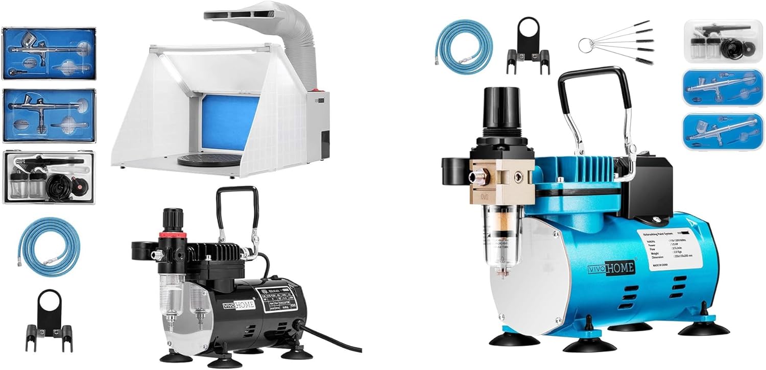 VIVOHOME Professional Airbrushing Combo Set with 1/5 HP