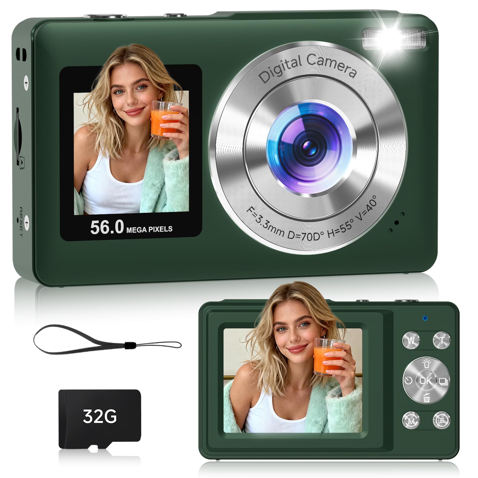 Digital Camera,56MP Dual-Screen Point and Shoot Camera with Auto Focus,Smile Capture,Anti-Shake,16X Zoom,32GB SD Card Digicam Gift for Boys Girls Teens-image-30