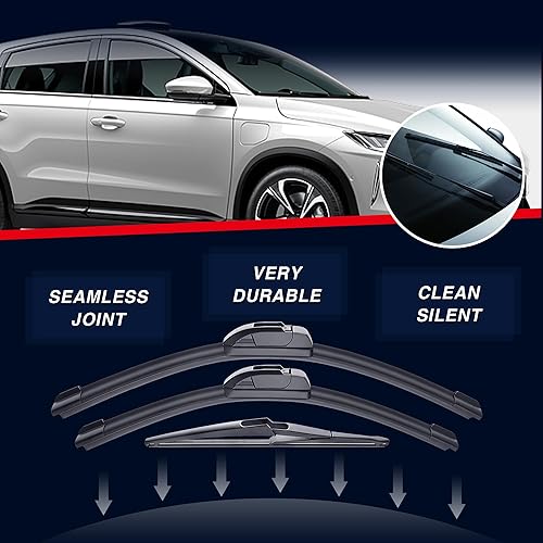 Miniatura 69 de 28"+20" Limpiaparabrisas frontales para Toyota Sienna 2020 2019 2018 2017 2016 2015 2014 2013 2012 2011 2010 (Juego de 2) Adaptador de gancho J/U