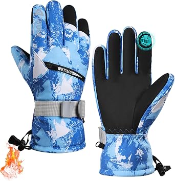 Winter Gloves, Waterproof Thermal Touchscreen Ski Glove, Suit for Ski, Cycling, Hiking, Driving, Typing, Freezer Work