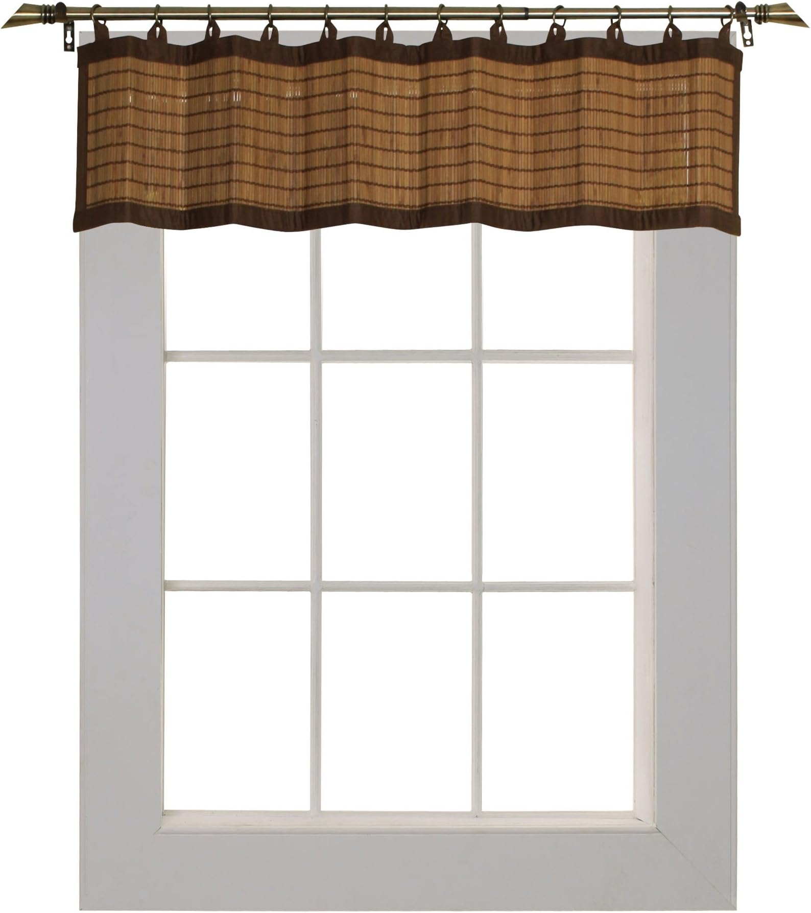 Amazon.com: Bamboo Ring Top Curtain BRP074812-11 Valance, 48" L x 12" H