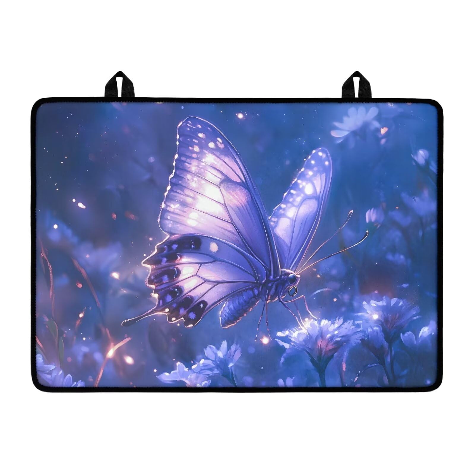 Butterfly Purple Stove Top Cover for Electric Stove, Multifunctional Stove Mat, Heart Resistant Cooktop Cover, Folding Range Top Cover, Countertop Dust Protection Cover, 30 x21 Inches