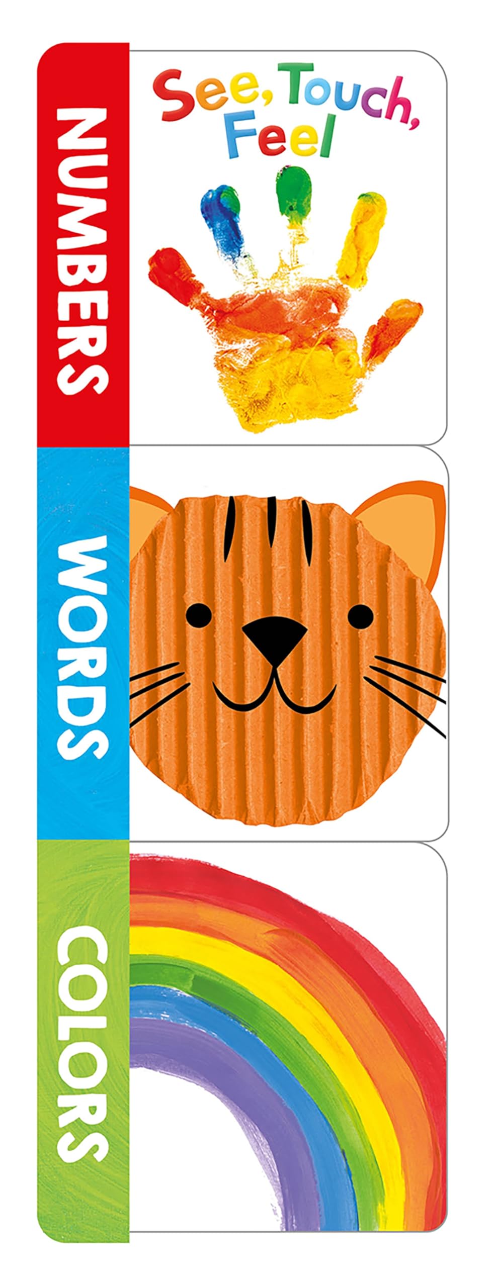 See, Touch, Feel Words, Numbers, Colors (Chunky Set): With 3 Mini Board Books