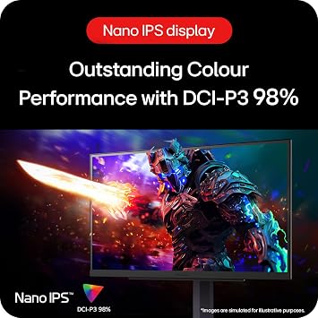 LG UltraGear Gaming Monitor 27GS85Q, 27 inch, 1440p, 200Hz Overclocked, 1ms Response Time, IPS Panel, NVIDIA G-Sync compatible & AMD FreeSync, Smart Energy Saving, DisplayPort, HDMI