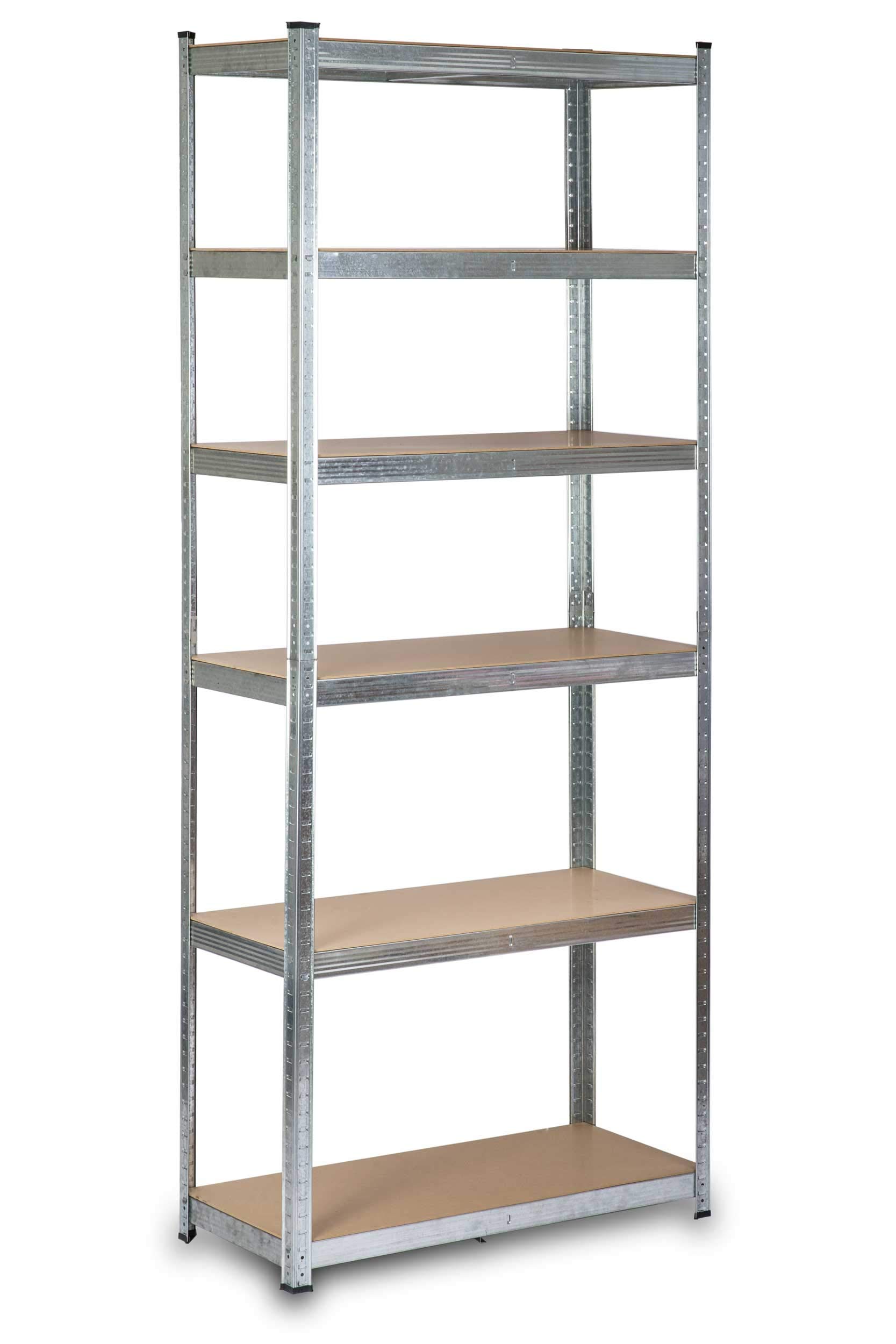 Humberg Scaffalatura per magazzino, magazzino, officina, resistente, 2 in 1, 222 x 90 x 40 cm, con 6 ripiani, portata massima 600 kg