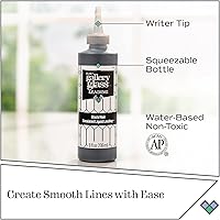 Vista 7 de Gallery Glass Límite líquido, negro, 8 onzas líquidas, líder, perfecto para proyectos de pintura de vidrieras de bricolaje, 19701