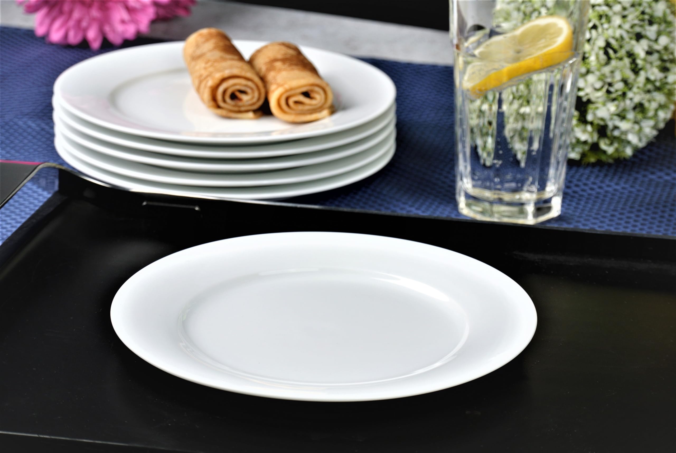 Retsch Arzberg Heike Weiss Frühstücksteller Kuchenteller 21cm, Set 6-teilig/Porzellan/uni weiss, rund