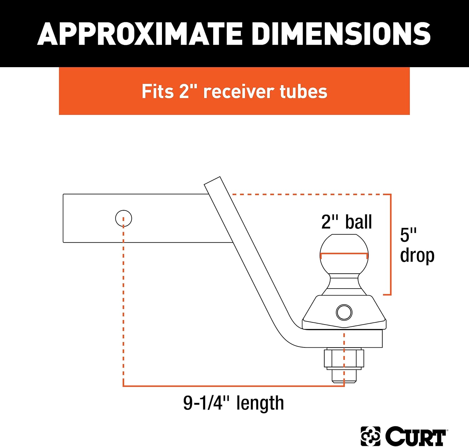 RockerBall Cushion Hitch with 2" Ball (2" Shank, 7,500 lbs., 5" Drop)