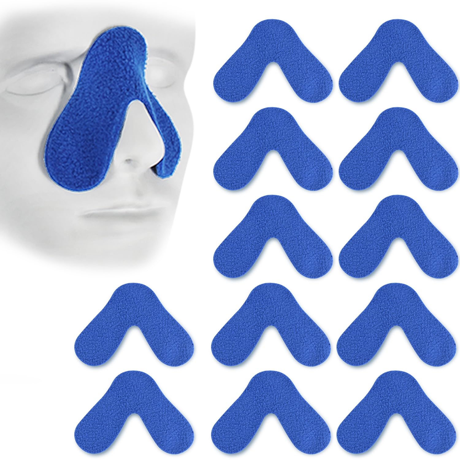 BlessEase 12 Pack Nose Pads- Comfort Nose Pad for Avoiding Leaks, Red Mark, Pressure on Nose Bridge, Can Be Trimmed, Great Value CPAP Accessories from BlessEase