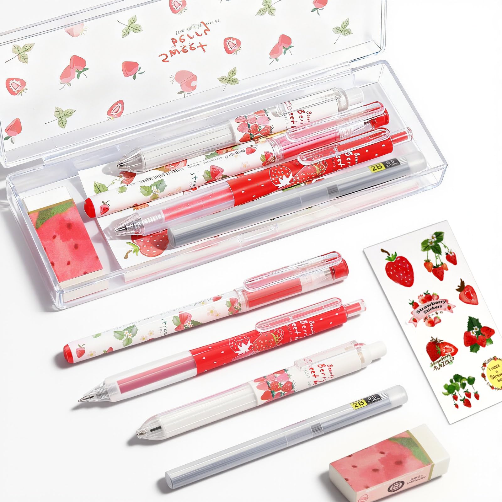 Amazon.co.jp: かわいいストロベリーペンセットには、かわいい