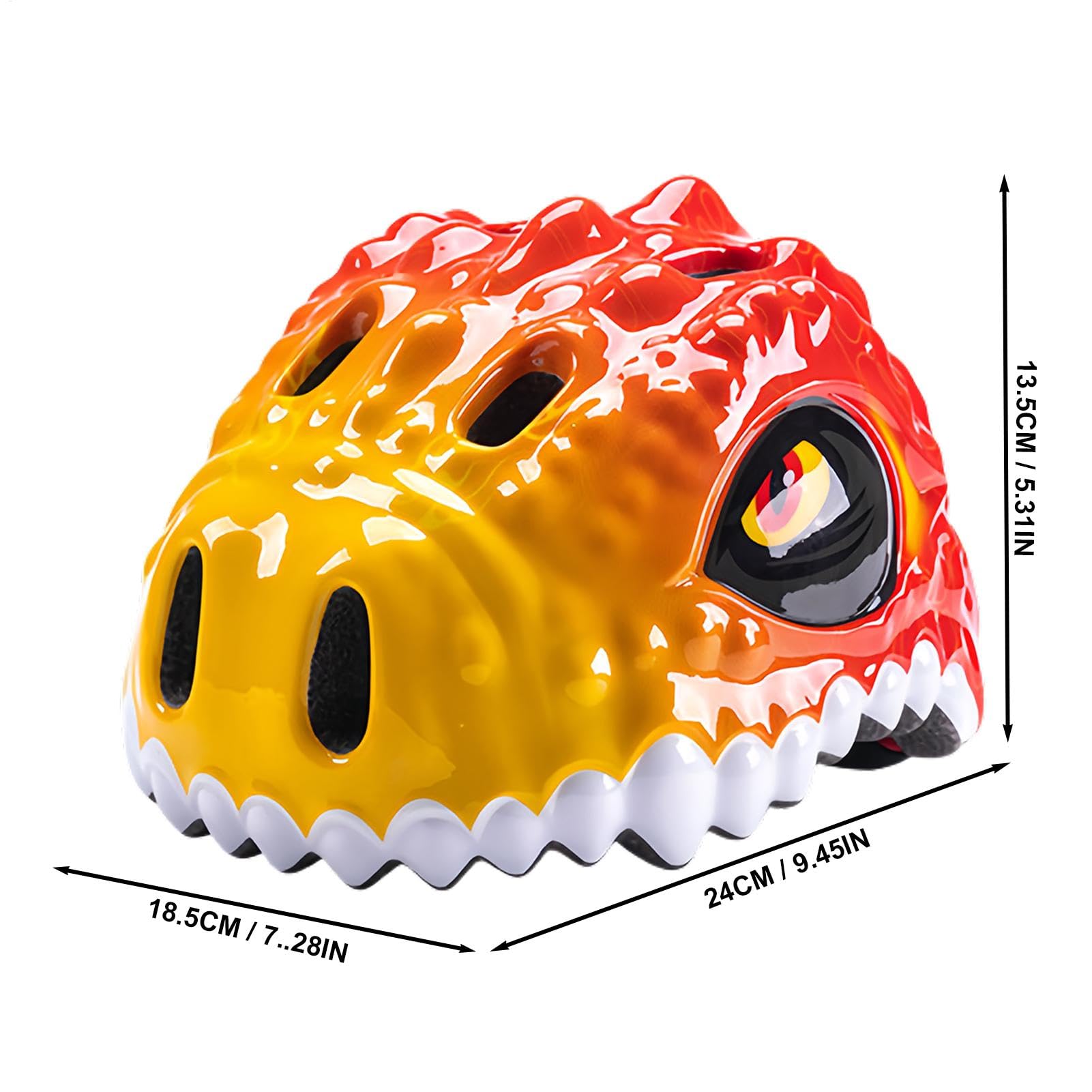 Casco da bici per bambini,Casco da bici per bambini, Casco multisport Dinosaur Casco da bicicletta per ragazzi, Casco da bici per ragazzi Casco da scooter traspirante per scooter Ciclismo
