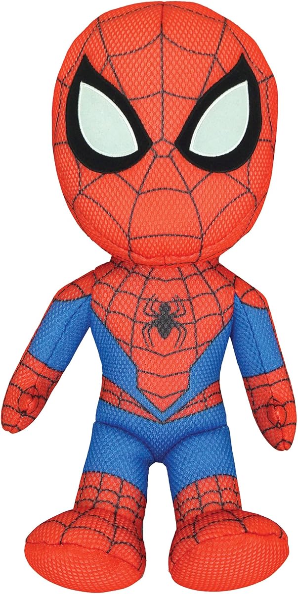 WAHU Aqua Pals Marvel Spider-Man Plush Water Toy for Kids Ages 2+ with AquaDry™ Technology, Washable Plush Doll Toy for Pool and Bathtub, Medium, Red/Blue