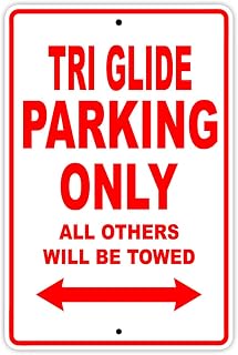 Afterprints TRI Glide Parking Only All Others Will Be Towed Motorcycle Bike Novelty Garage Aluminum 8"x12" Sign Plate