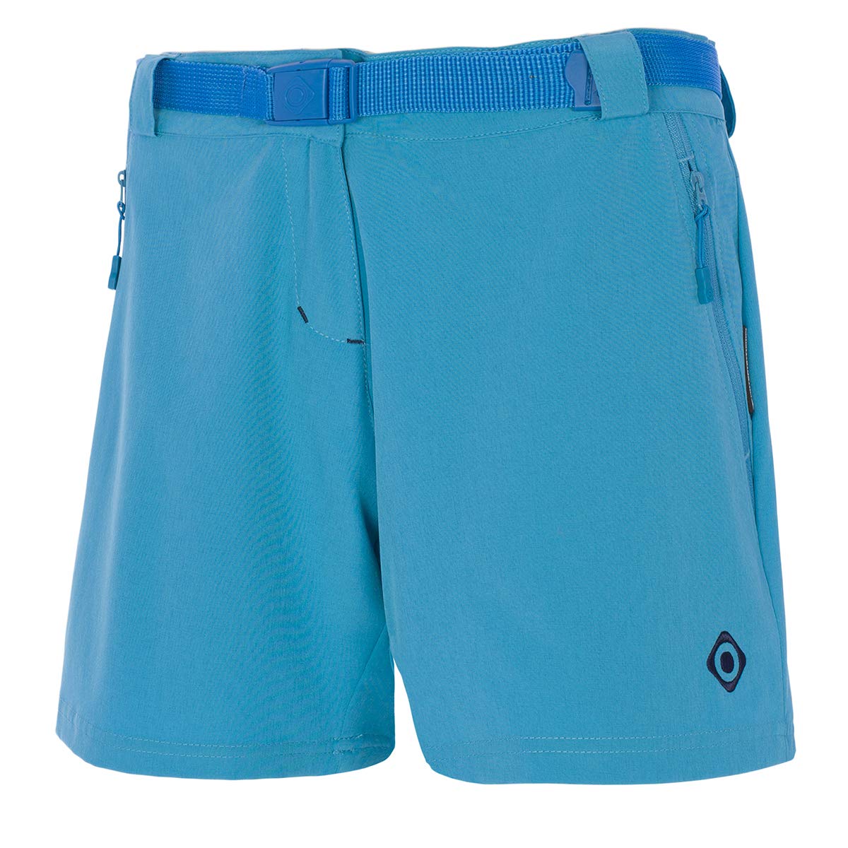 Izas Nagela II Pantalón Corto Trekking y Senderismo para Mujer. Tejido Mount-Stretch Repelente al Agua, Transpirable y Elástico. Rápido Secado. Incluye Cinturón. Regular Fit