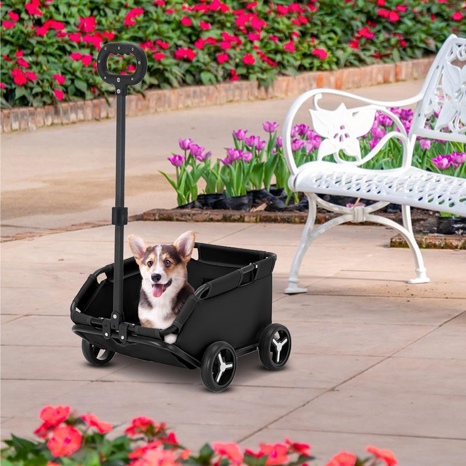 Passeggino Per Piccoli Animali Domestici - Passeggino Per Cani | Passeggini Per Animali Domestici Con Ruote Per Gatti Per Cani - Passeggino Leggero Pieghevole Per Cani Con 4 Ruote