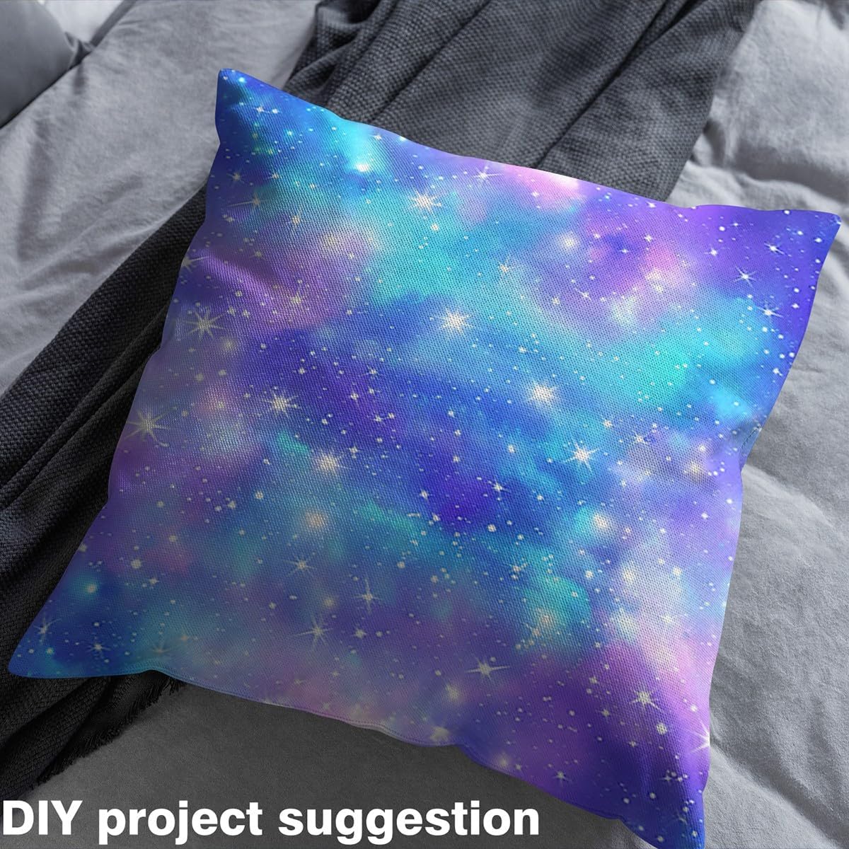 jejeloiu Galaxy Upholstery Fabric for Chairs 3 Yards Outer Space Fabric by The Yard Universe Cloud Galaxy Glitter Star Print Space Outer Sky Decorative Waterproof Outdoor Fabric Blue Outdoor Fabric