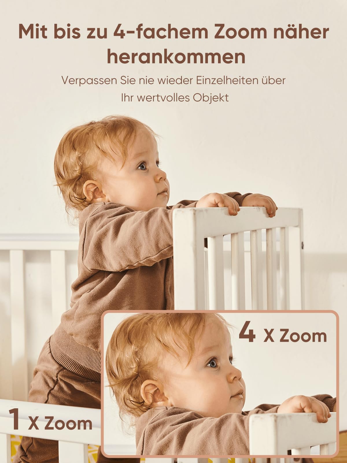 bonoch Babyphone 4,3 pouces avec caméra, 720p, batterie 4000 mAh, sans Wi-Fi, vision nocturne, audio recto-verso, mode VOX, capteur de température, 8 berceuses, zoom x2, x3, x4