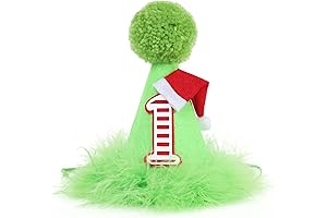 Christmas 1st Birthday Party Hat - Baby First Birthday Party Decorations, Christmas Photo props